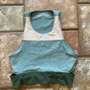 Outdoor Voices Slashback Crop Sport Bra Top Green